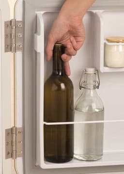 CREATE - Koelkast in retrostijl - Gebroken wit - Handvat Terracotta - FRIDGE RETRO 48L — thumbnail 5