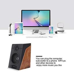 Multimedia Luidsprekersysteem met 3-Inch HiFi Luidsprekers en Heavy Bass Geluid - USB 2.0 Computerluidsprekers voor Tablet en PC — thumbnail 5