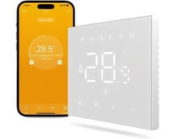 Slimme Wifi Thermostaat voor Verwarming - Chronothermostaat met Spraakbesturing (Alexa/Google Home)