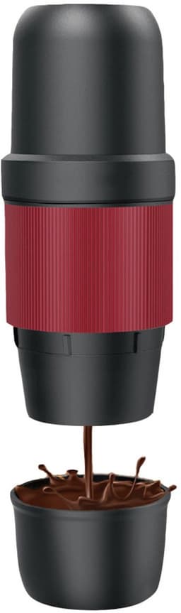 Draagbare handmatig drukbare koffiemachine - Elektrische Italiaanse espresso beker - Draagbare koffiepot voor poeder en capsules voor buiten gebruik — thumbnail 1