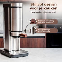 LunaSea® LunaPress - Espressomachine - Boiler Pressure Technology - Pistonmachine - RVS - Geschikt Voor Koffiecups - Inclusief Ontkalkingstabletten — thumbnail 3