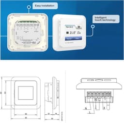 Digitale touchscreen kamerthermostaat voor vloerverwarming — thumbnail 3
