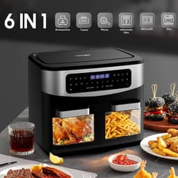 Heteluchtfriteuse 12L met 2 Laden, 10 Programma's en Zichtvenster – 2600W — thumbnail 4