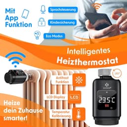 Slimme Radiatorkraan Set van 3 - WiFi Thermostaat met App en Voice Control — thumbnail 3
