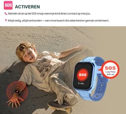 SavelineKids GPS Horloge Met gratis Simkaart en gratis mini tracker - SOS Knop - NL TALIGE EIGEN APP - Afluisteren - Elke polsmaat - HD Camera - Whatsapp en SMS - Videobellen - Smartwatch Kind - GPS Tracker Kind - Smartwatch Kinderen - Saveline kids — thumbnail 4