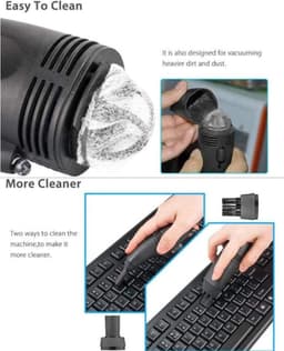 Auto-interieurreiniger mini usb auto stofzuiger laptop borstel auto-interieur ventilatie stofverwijderingsset plug-in stofzuiger - geel — thumbnail 4