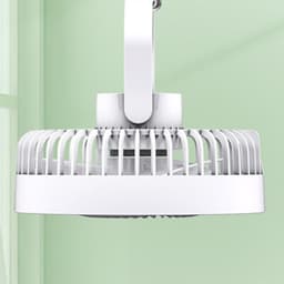 Campingventilator met verlichting, oplaadbare USB-bureauventilator, draagbare kleine ventilator voor in de tent — thumbnail 3