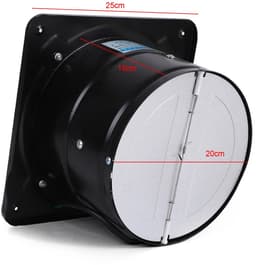 Archi Afzuigventilator 200 mm – Ventilatie - 850 m³/u Axiale Industriële Ventilator – 80W Wand- En Raamventilator – Zwart — thumbnail 4
