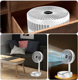 Uitschuifbare opvouwbare draagbare ventilator voor thuis, slaapzaal, drie snelheden, bureauventilator Draagbaar — thumbnail 5