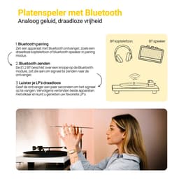 Pro-Ject E1 BT Bluetooth Platenspeler – met Phono Voorversterker – Handmatige Platenspeler – 33/45 RPM – LP Speler – AT3600L element – Zwart — thumbnail 5
