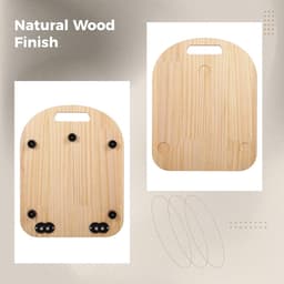 Houten Schuifbord - Keukenmachine Mat - Apparaat Verplaatsen - Met Handvat - 36x28 cm - Beige — thumbnail 2