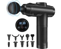 QORA® Massage Gun Professioneel - Massage Gun - Zwart - 28cm x 24cm x 7cm