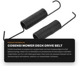 Dailygoods- Drive Riem Vervanging - Maaier Dek Riem - Drive Belt Tightener - Geschikt voor John Deere - Totale lengte 6,5 inch - Buitendiameter 2,4 cm - Maaieronderdeel — thumbnail 1