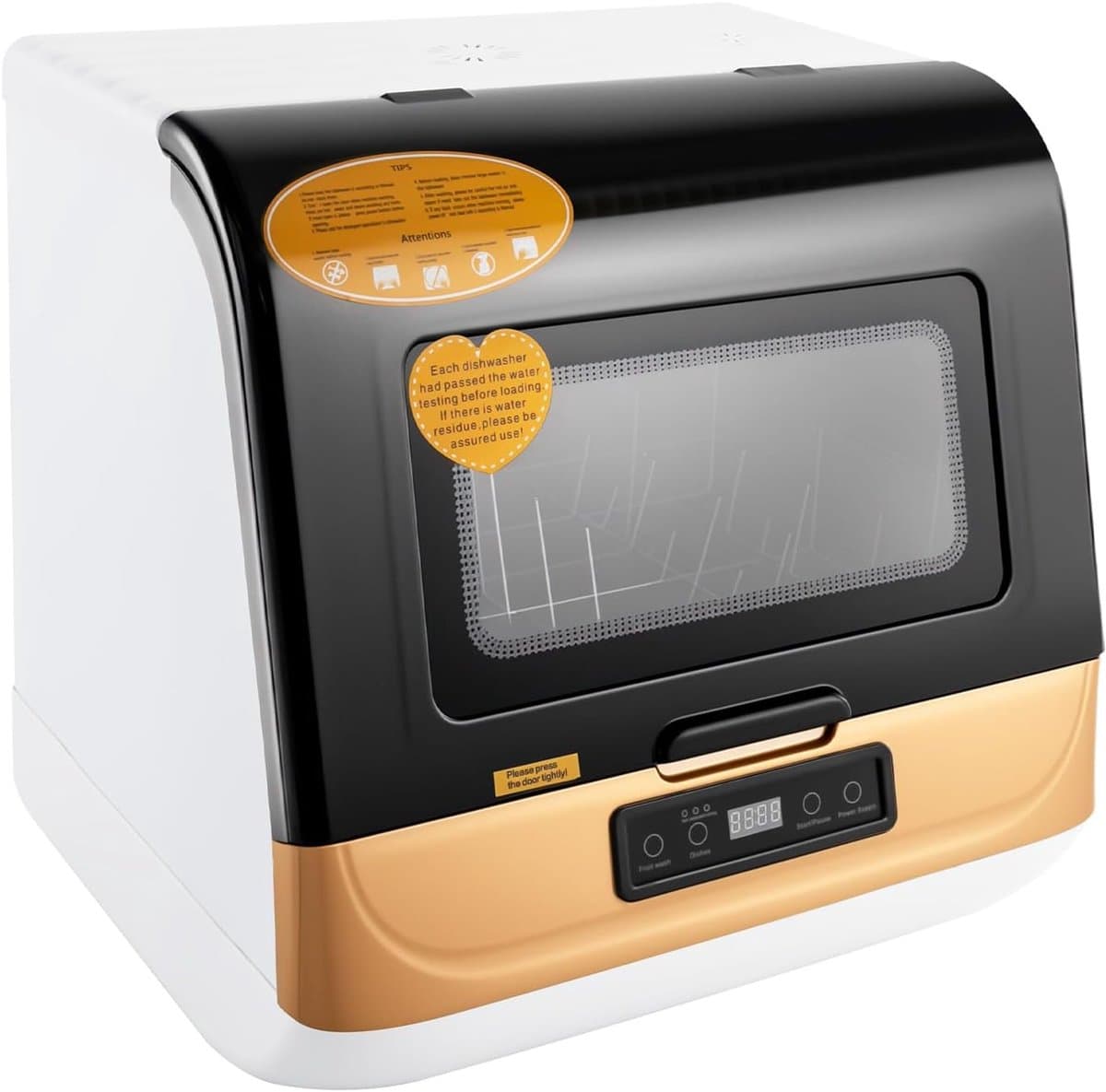 Tafelvaatwasser - Compacte machine - Hygiënisch servies - Eenvoudige installatie - 4-6 sets - Goud — afbeelding 1
