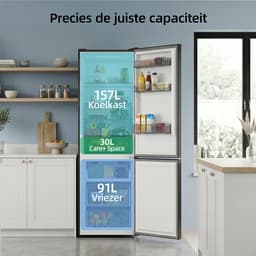 CHiQ CBM310NGC - Koel-vriescombinatie - 308 Liter - No Frost - Ultrasstil 33 dB - Plat ontwerp - Digitaal LED Display - C - 12 Jaar Garantie op Compressor - 2026 Nieuw — thumbnail 4