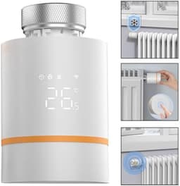 Slimme thermostaat - Radiatorregelaar - Energie besparen - Draaibaar display - 89 x 54 x 54 mm - Wit — thumbnail 5