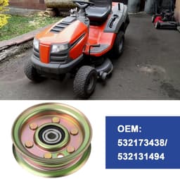 Dailygoods- Stationaire Katrol Slijtvast Staal - Compatibel met Husqvarna CT/CTH/GT/GTH/LT - Buitendiameter 95,5 mm - Middengat 9,5 mm - Riemloopvlak Diameter 77 mm - Schokbestendig en Corrosiebestendig - Idler Pulley — thumbnail 4