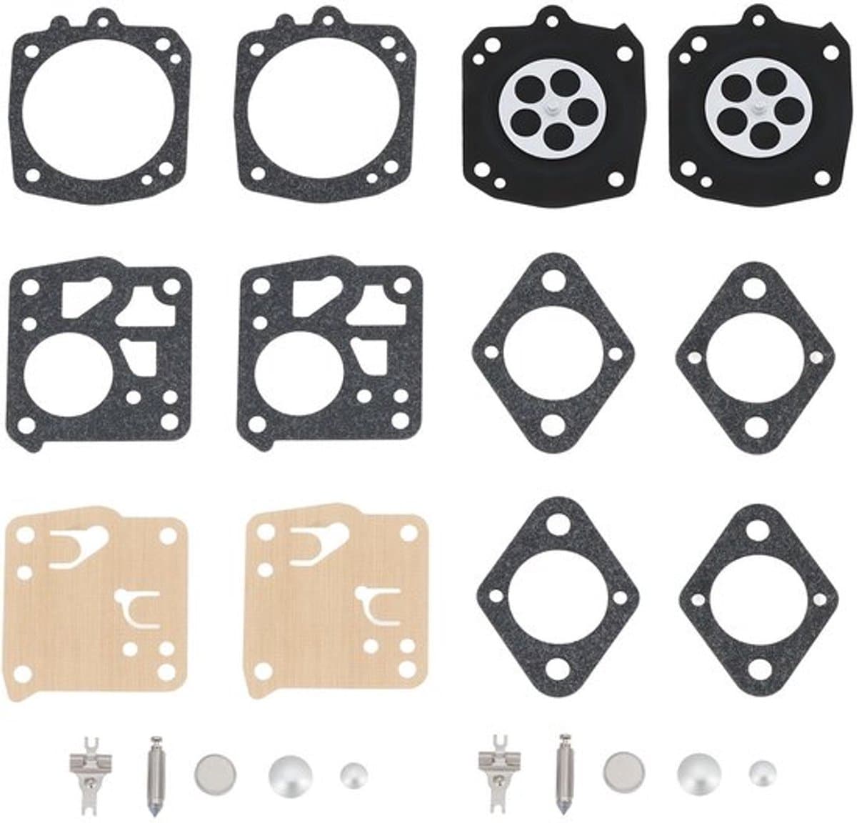 Carburateur Revisieset - Compatibel met Tillotson HS-232D/HS-232E/HS-236A - Duurzaam Materiaal - Verbeterde Motorprestaties - Eenvoudige Installatie - Inclusief Pakkingen/Membraan - Revisieset — afbeelding 1