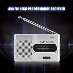 Noodradio - AM/FM Radio - Kleine Draagbare Radio op Batterijen - Batterij Radio - Noodpakket - Zakradio - Keukenradio - Draagbare Radio - Koptelefoonaansluiting - Radio op Batterijen voor Rampen - Voor reizen, noodgevallen en entertainment — thumbnail 3
