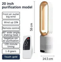 toren ventilator - luchtreinigers -Circulatie - Bladloze - Ventilator - Ultra-Stille - Slaapzaal - Bureau - Vloer -Elektrische - Toren -Zonder -Blad - Ventilator - Ventilator - Onzichtbaarheid — thumbnail 3