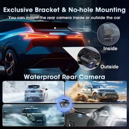 SnelShoppen - 4K Dashcam met WiFi 10 Inch Spiegel, Achteruitrijcamera, 170° Groothoek, Nachtzicht, G-Sensor, Auto Spiegel voor Veiligheid en Bewaking — thumbnail 4