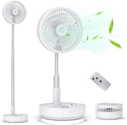 Ventilator Staand - Ventilator - Ventilator Staand Afstandsbediening - Wit - 23cm x 11cm x 23cm — thumbnail 1