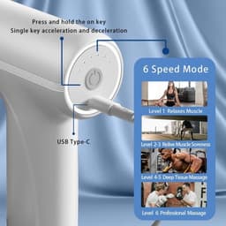 Mini Diepeweefselmassageapparaat, Elektrische Spiermassage voor de rug, Kleine Draagbare Reismassageapparaat, Massageapparaat voor nekpijnverlichting, Groen — thumbnail 5