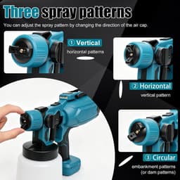 Accu-verfspuitapparaat 200 W - 1 liter reservoir - 4 mondstukken - draadloos en compatibel met Makita - ShopVlot — thumbnail 5
