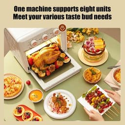 Heteluchtoven Airfryer - Combinatie Oven - Veelzijdig Koken - 360 Graden Circulatie - 15 Liter Capaciteit - Gebroken Wit — thumbnail 4