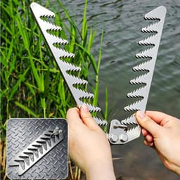 Waterplantenmaaier - Gras Snijder - Wateronderhoud - Haaientand Vertanding - 20 meter touw - Zilver — thumbnail 5