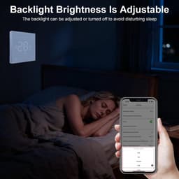 Slimme Wifi Thermostaat - Chronothermostaat Vloerverwarming - Energie Besparen - App en Spraakbesturing - 86 x 86 mm - Wit — thumbnail 5
