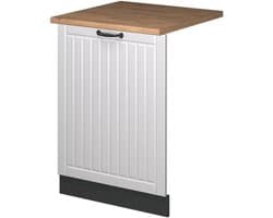 Vaatwasserpaneel - Frontpaneel Vaatwasser - Keuken Inrichten - Soft-close Scharnieren - 60 cm - Wit Landhuis