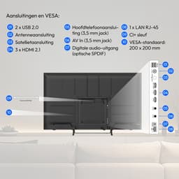 MEDION 108 cm 43" QLED TV Smart TV 4K Dolby Vision HDR Prime Video Disney+ Compatibel met Google TV PVR Bluetooth, MD843701 | Dolby Vision HDR, Prime Video, Disney+, kompatibel mit Google TV, PVR, Blu — thumbnail 4