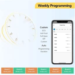 Slimme Thermostaat - Radiatorkraan TRV - Energie Besparen - App Afstandsbediening - 3 Stuks - Wit — thumbnail 5