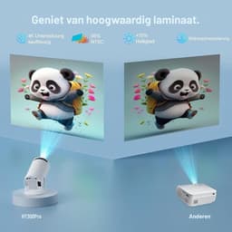 QIN® Draagbare beamer - Beamer - Projector - Mini Beamer - Wit - 10cm x 16cm x 10cm — thumbnail 5
