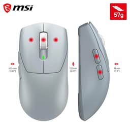 MSI FORGE GM340 WIRELESS SKY – Gamingmuis – Draadloos RF - Bluetooth – Optisch – 12.000 DPI — thumbnail 1