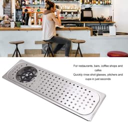 Glazenwasser Bar - Spoelbak Bekers - Snelle Reiniging - Hoge Druk - 52 x 17 cm - Roestvrij Staal — thumbnail 1
