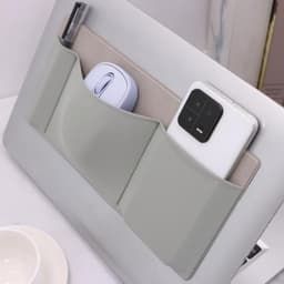 Externe harde schijf houder - Opbergtas accessoires - Mobiel werken - Zelfklevende organizer - 27 x 13 cm - Zwart — thumbnail 4