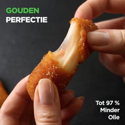 Dubbele Mand Airfryer - Heteluchtfriteuse Olievrij - Gezond Koken - Transparant Venster - 88 Liter - Zwart — thumbnail 3
