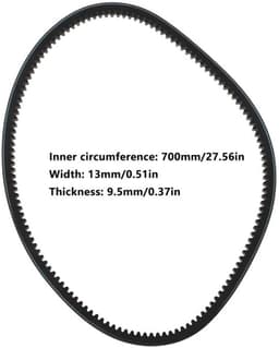 Grasmaaier V-riem 48175 - Tanden - Rubber - 700x13x9.5mm - Duurzaam - Betrouwbare krachtoverbrenging — thumbnail 2