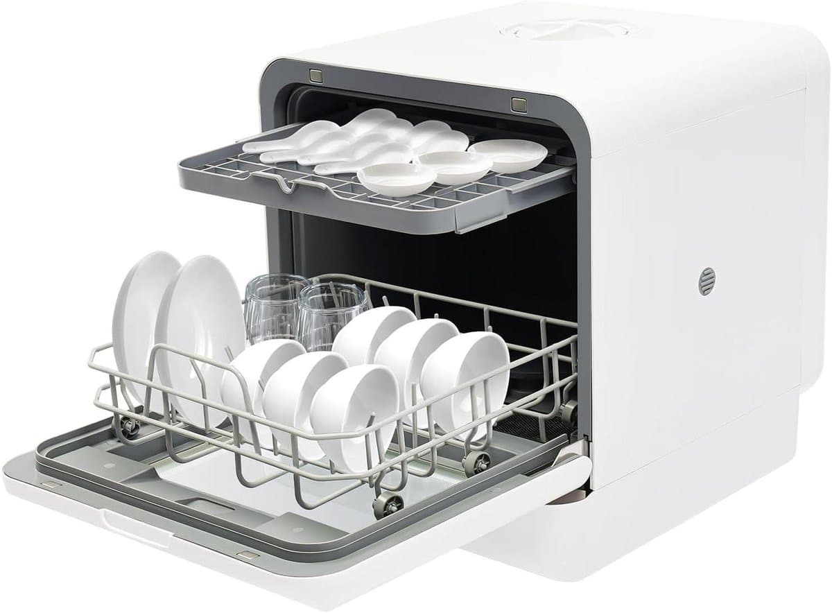 Mini vaatwasser - Compacte afwasser - Keuken opruimen - Heteluchtdrogen - 45 cm - Wit — afbeelding 1