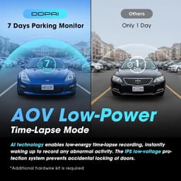 Dashcam voor auto - Zwart - 3 inch IPS Display - 4K Front en 1080P Achter Camera met GPS en Nachtzicht - Voor Personenauto's — thumbnail 3