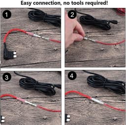 Dash Cam Hardwire Kit Mini USB 10ft 12V-24V tot 5V,Laagspanningsbeveiliging ACN/ACS/ACU Voeg een Circuitzekeringhouders Toe(Rechte Hoekl Mini USB en Zekeringsset) — thumbnail 5