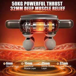 Massagepistool met 28 koppen - draadloos mini-massageapparaat - 6 modi en 20 snelheden - ShopVlot — thumbnail 5
