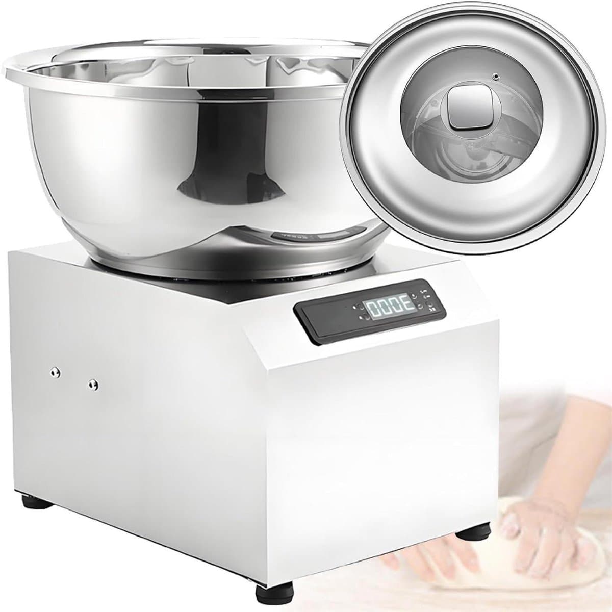 Deegmixer - Broodkneedmachine Deegkneedmachine - Deeg Mengen En Kneden - Afneembaar Bassin - 5/8 kg - Zilver — afbeelding 1