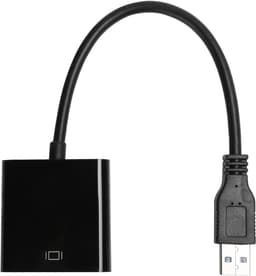 USB naar VGA Adapter - Converter Externe Display - Beeld Uitbreiden - Plug and Play - 5 Gbps - Zwart — thumbnail 3