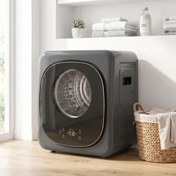 HOMCOM Laundry Dryer-Stahl, Kunststoff-48L x 43B x 57H cm-Grau — thumbnail 4