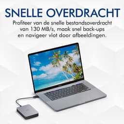 Draagbare Externe Schijf - Opslagapparaat - Bestanden Opslaan - Gemaakt van gerecycled materiaal - 5TB - Zilver — thumbnail 3