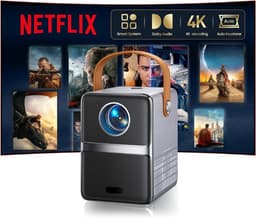 Lìon® Mini Beamer - Beamer - Projector - Zilvergrijs - 8cm x 11cm x 18cm — thumbnail 5