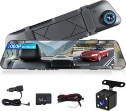 Dashcam - Spiegelcamera - 4,5 Inch Display - Dubbele HD-opname - Voor Auto's — thumbnail 1